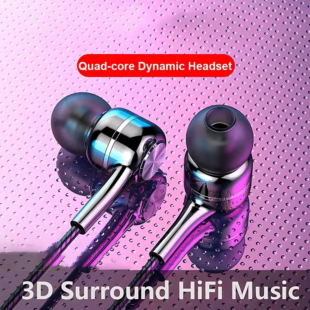 Auriculares intrauditivos estéreo con micrófono, cascos HiFi universales portátiles de 3,5mm para Apple/Android/Huawei, 1 ud.