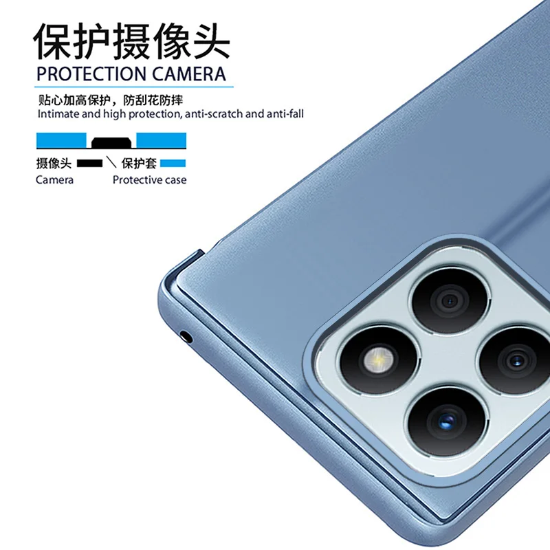 Funda para Honor X8B, soporte de espejo galvanizado curvo, Funda trasera de protección para cámara para Huawei Honor X8B, Funda de parachoques a prueba de golpes - imagen 4
