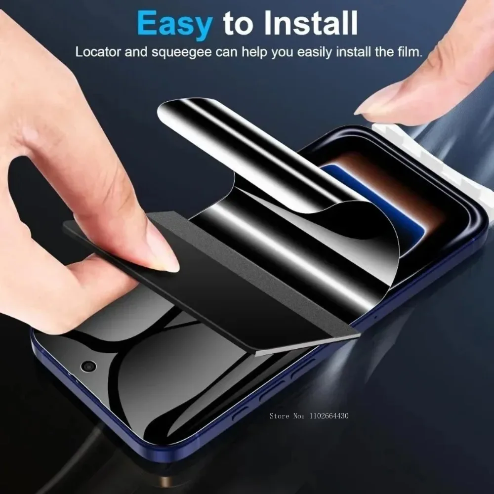 Para iPhone 17/17 Air/17Pro Max protectores de pantalla de privacidad películas de hidrogel suave cubierta para iPhone17 Air Pro película protectora antiespía - imagen 2