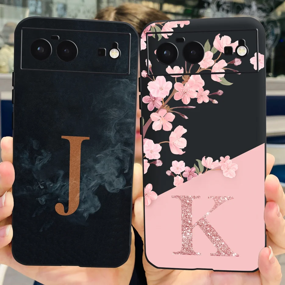Para Google Pixel 6 funda Pixel 6A funda con letras de lujo a prueba de golpes funda de teléfono de silicona suave para Google Pixel 6 Pro Pixel6 6A Coque