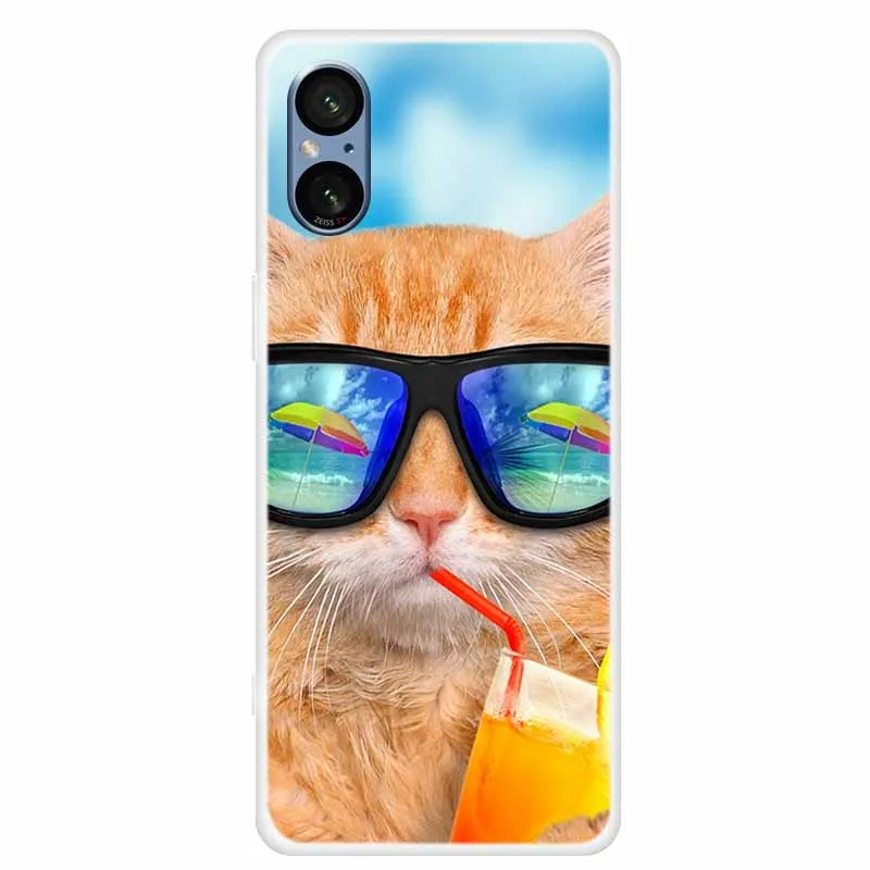 Funda trasera de silicona para teléfono móvil, carcasa transparente y suave de TPU, a la moda, para Sony Xperia 5 V, 5G, Xperia5V, 5G, XQ-DE54 - imagen 3