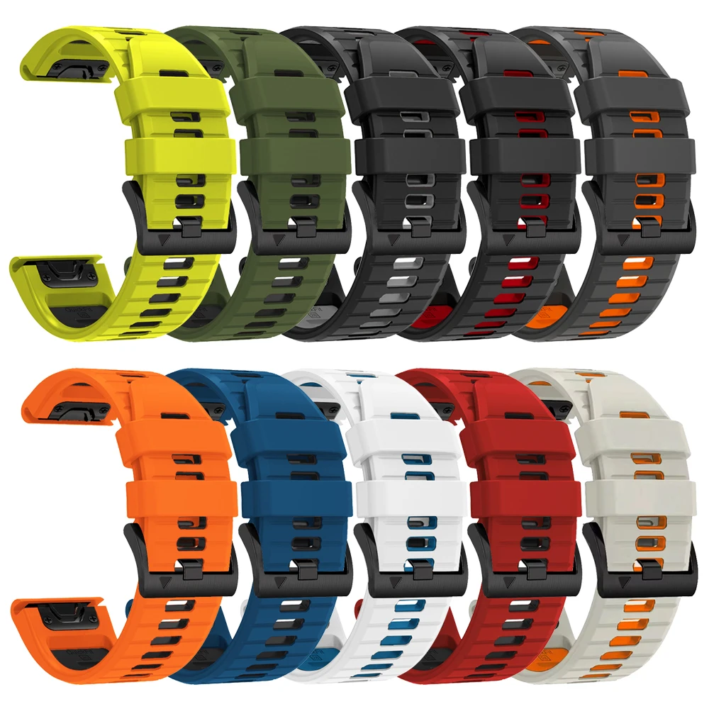 Correa de reloj de liberación rápida para Garmin Fenix 7 7X Pro 8 E 6 6X 5X/Epix Gen2/Enduro 3/970 965/Tactix8 22mm 26mm correas de silicona para reloj - imagen 2