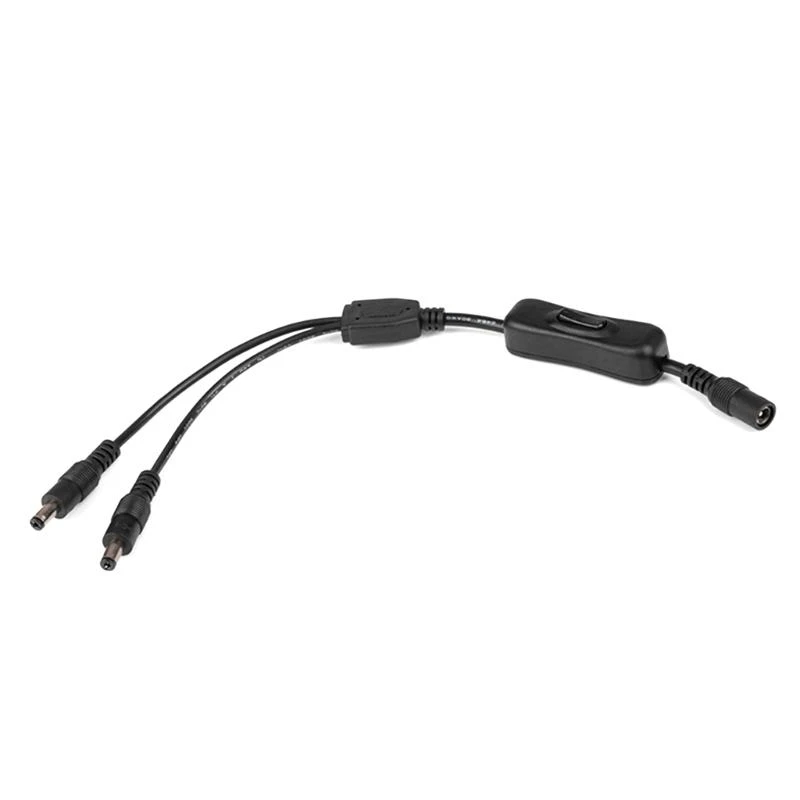 Cable adaptador divisor DC5521 5.5x2.1mm 1 cable femenino a múltiple para cámara estacionamiento CCTV Luz LED LED