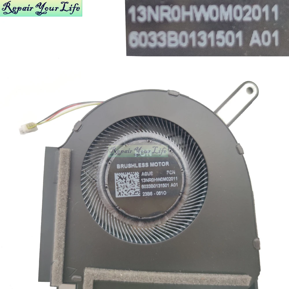 Ventilador de refrigeración de CPU GPU para ASUS TUF Gaming FX607 FA607 FX607J FX607JU FA607PI radiador enfriador de ordenador portátil 13NR0HW0M03011 DFSCK22D05883P - imagen 5