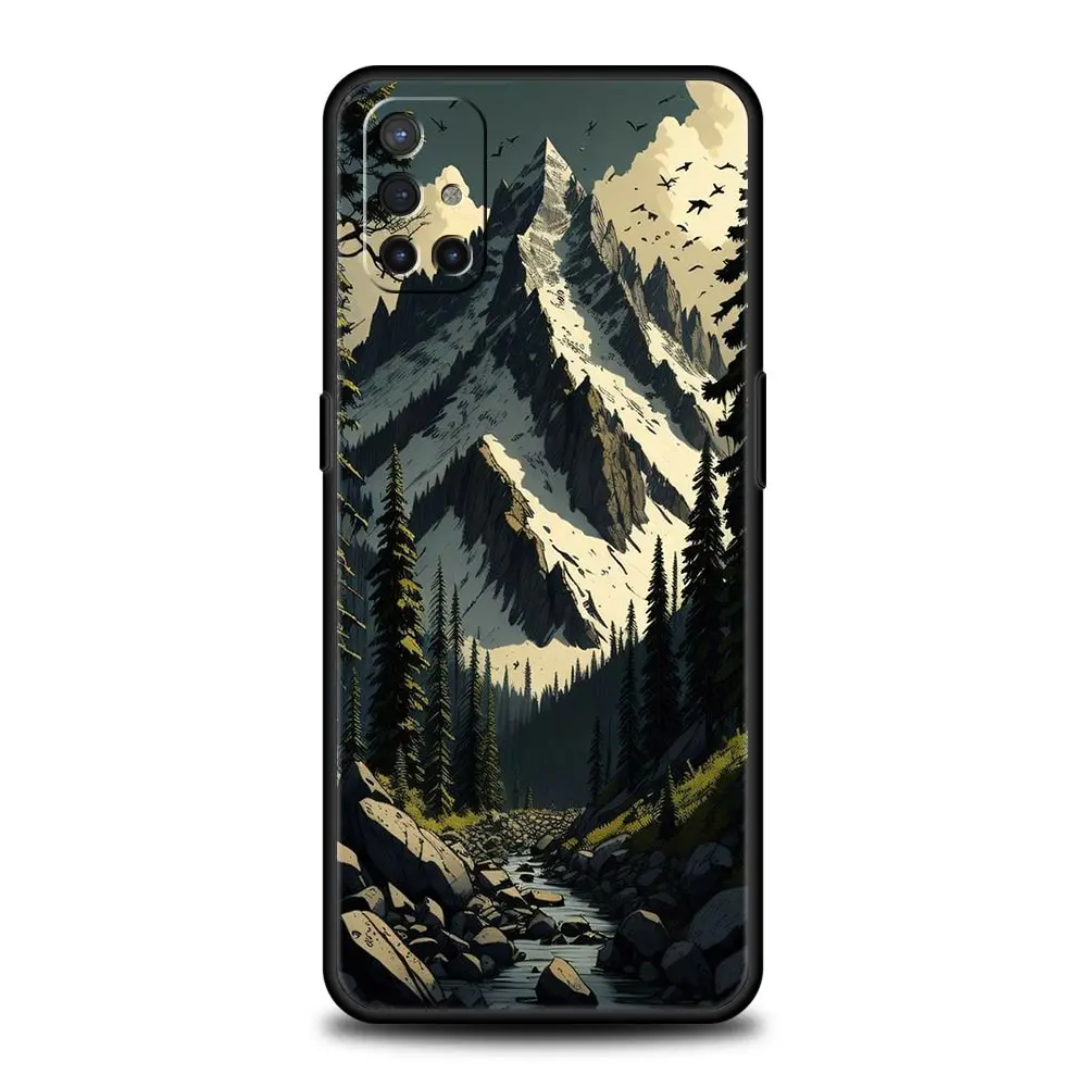 Funda de teléfono para OnePlus 12 11 10 9 Pro 9T 12R 10R 9R 9RT 10T 8T 8 7 6T 7T Nord 2T CE 2 5G N200 N10, cubierta de madera geométrica forestal - imagen 4