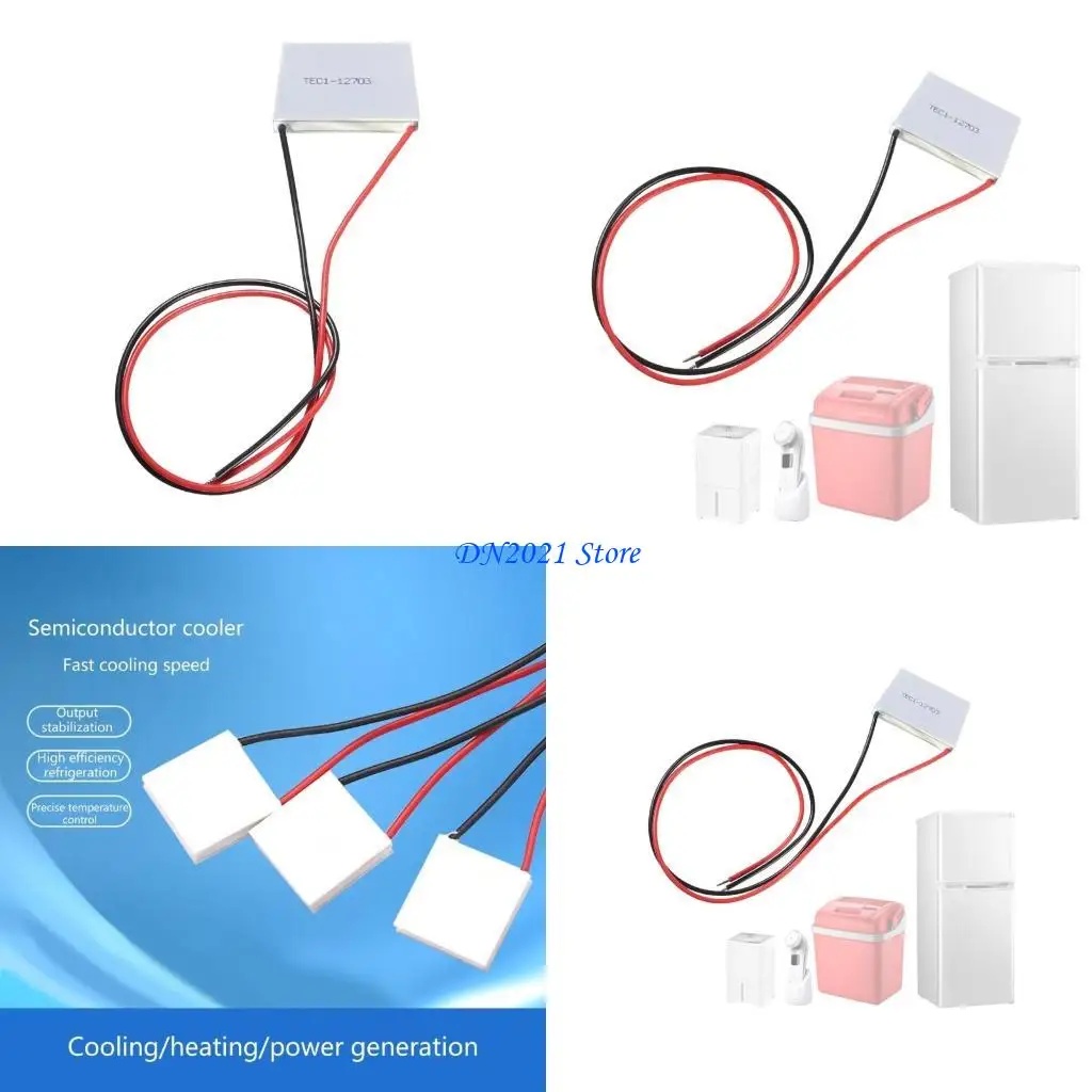 F3KE TEC1-12703 Placa enfriamiento del disipador calor 12V 30x30M Placa Peltier enfriamiento para dispositivos