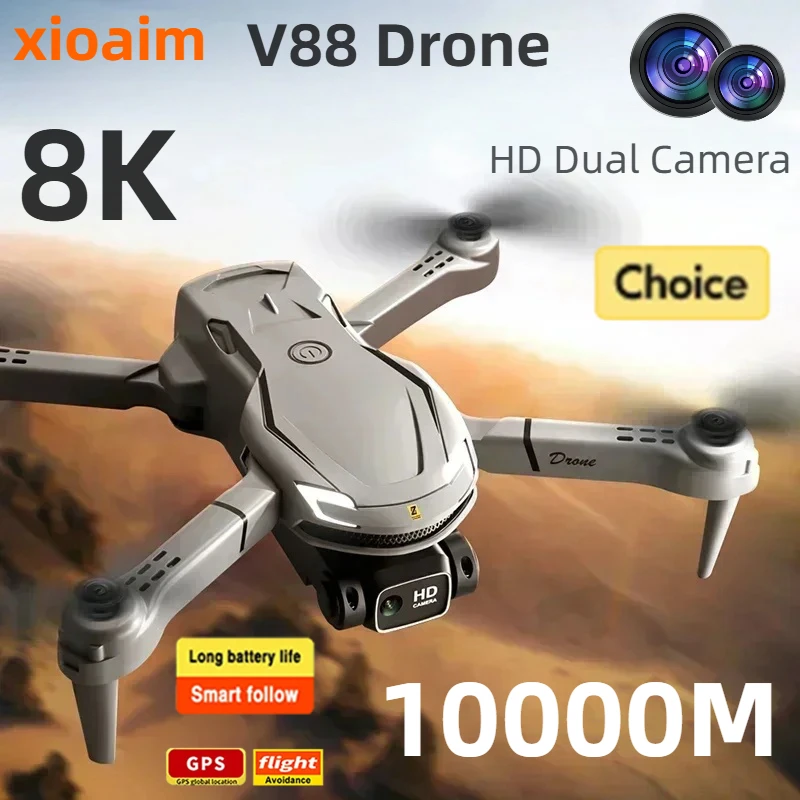 XIAOMI-Dron MIJIA V88, 8K, 5G, cámara Dual HD profesional, fotografía aérea, Control remoto, avión, Quadcopter, juguete, 10000M, 2024 - imagen 2