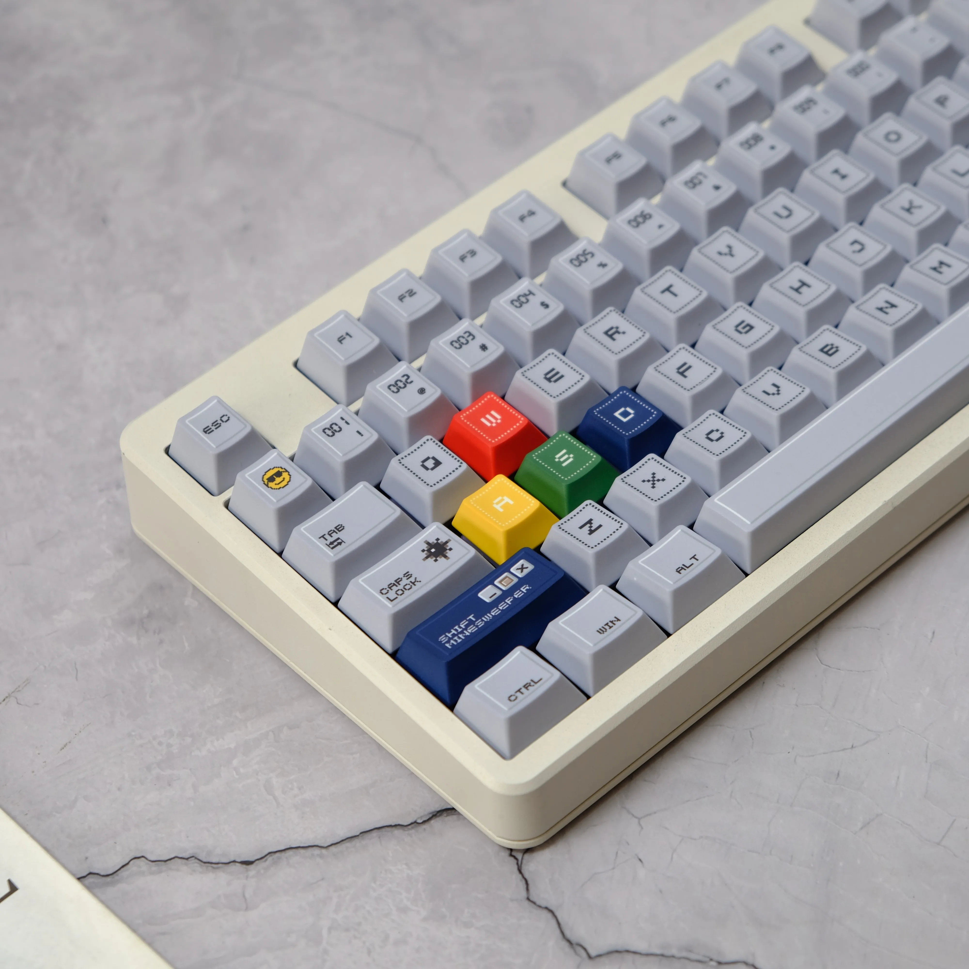 Aifei-teclas grises, liquidación de minas, sublimación de tinte PBT, altura de cereza para teclado mecánico AULA F75 Ajazz Anne Pro 2 GK61 - imagen 4