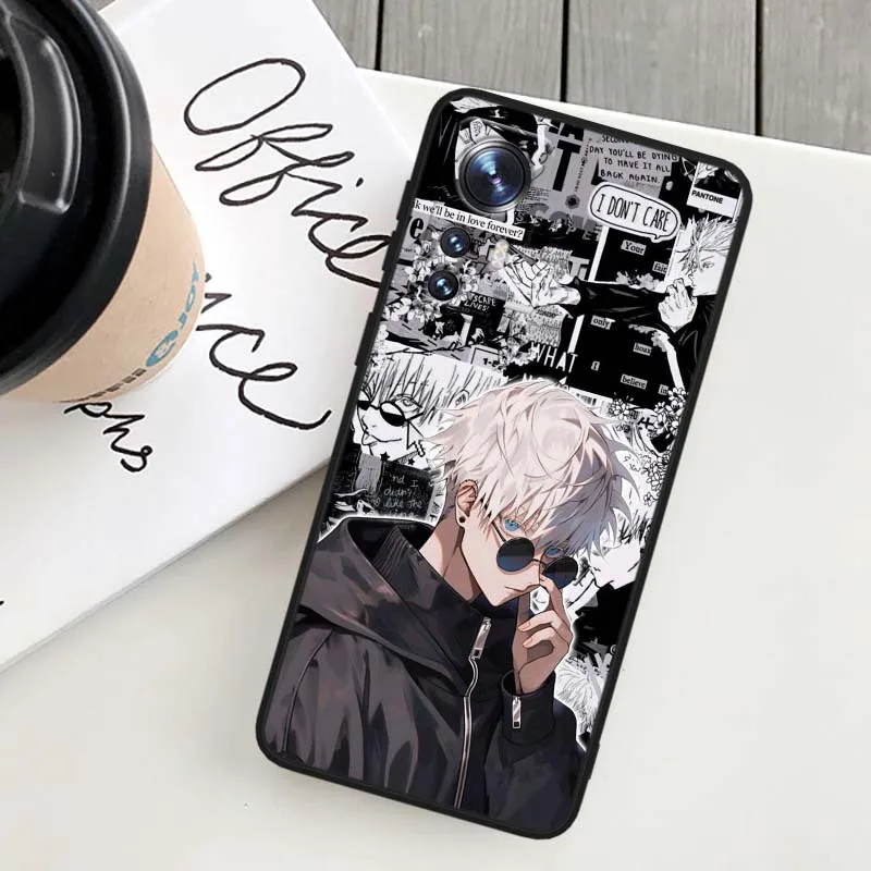 Gojou Satoru Art Cover para Xiaomi Mi 17 15 14 14T 13 12 11 13T 12T 11T 12X Lite Ultra Pro Max 5G funda de teléfono negra - imagen 5