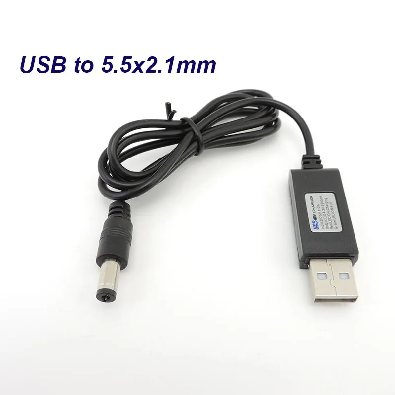 USB A macho 5V a 4,2 V DC 5,5x2,1mm 3,5x1,35mm mirco cable de carga convertidor Cable conector de alimentación para batería de litio 18650 - imagen 5