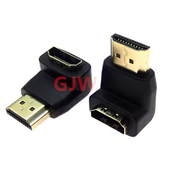 Adaptador HDMI chapado en oro, ángulo recto de 90 grados, Micro Mini HDMI macho a hembra para extensión de Cable HDTV 1080P, 1 Uds.