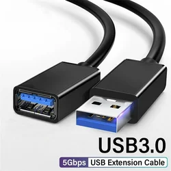 Cable de extensión USB 3.0 macho-hembra de 5 Gbps para PC y TV