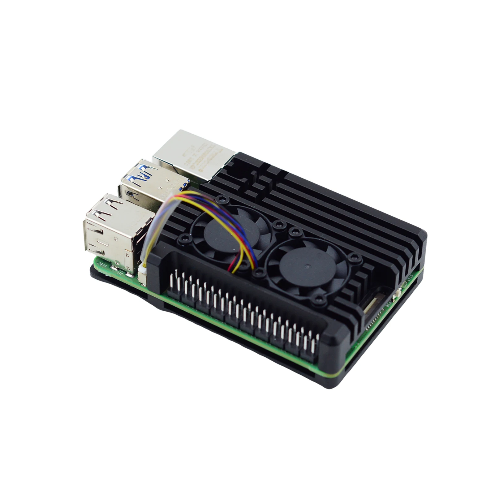 Caja Raspberry Pi, carcasa de aleación de aluminio, caja de protección de refrigeración con ventilador 1/2 PWM adecuada para Raspberry Pi 5. - imagen 5