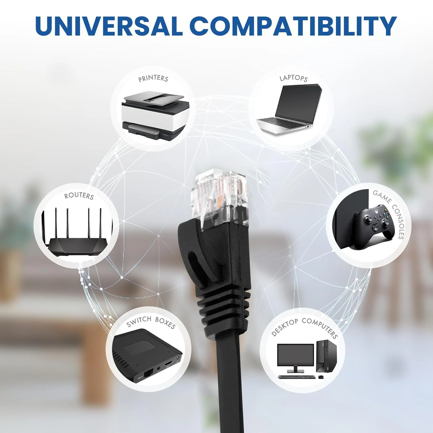 Cable de red Ethernet FENVI Cat 6, Cable redondo UTP, 0,5/2/5/10M, 1000Mbps, Cable LAN Gigabit de alta velocidad RJ45 para ordenador portátil, enrutador y PC - imagen 5