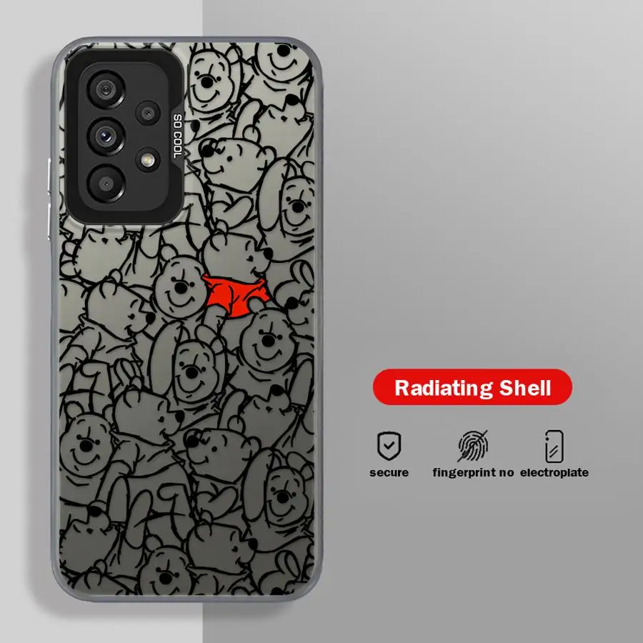 Funda de teléfono para Samsung Galaxy A72 A52 A53 A55 A51 A56 A71 A54 A35 A73 A26 A36 funda blanda Disney Winnie The Pooh - imagen 3