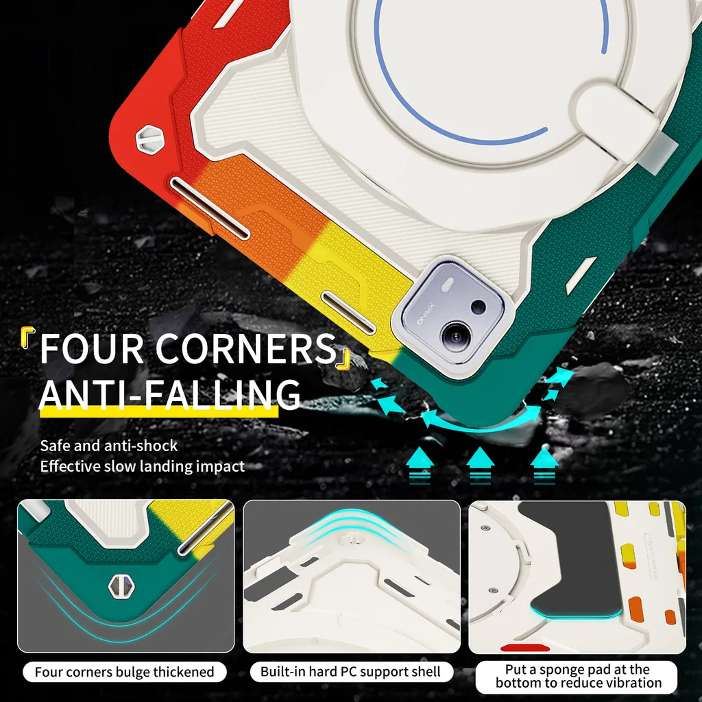 Para Xiaomi Pad 7S Pro 2025 12,5 "6S Pro 12,4 pulgadas para Xiaomi Poco Pad 12,1 2024 Pad Pro 12,1 pulgadas funda con mango armadura carcasa de silicona - imagen 3