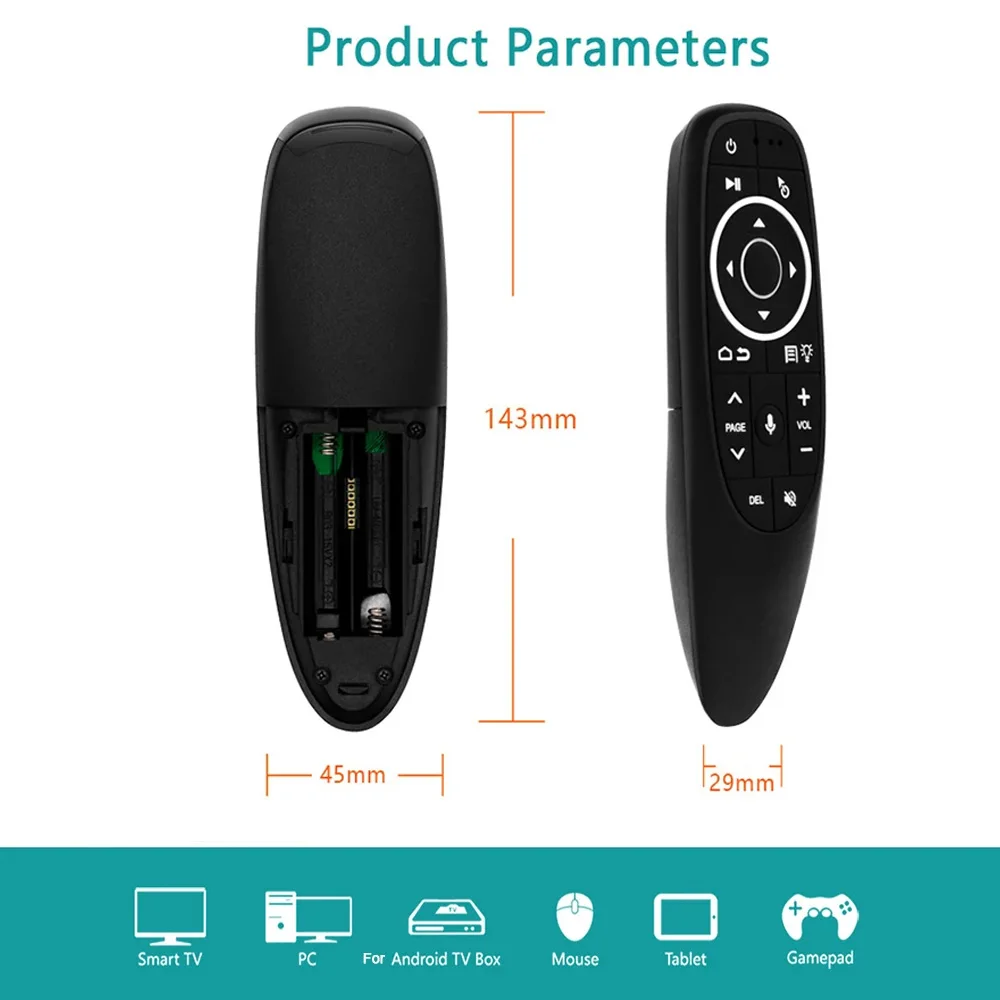 MRSVI G10S Pro Air Mouse Control remoto universal, retroiluminado inalámbrico 2,4G, aprendizaje IR, giroscopio, voz para Android TV Box, PC - imagen 4