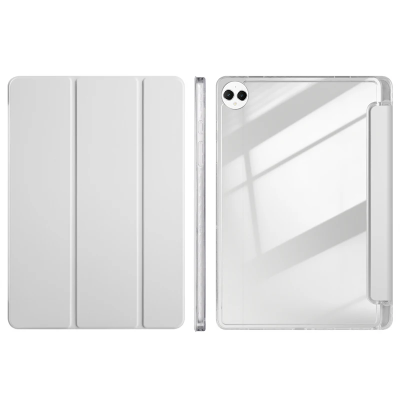 Para Huawei Matepad Pro 12,2 Funda con portalápices triple acrílico transparente contraportada dura para Funda MatePad Pro 12 2 2025 - imagen 2
