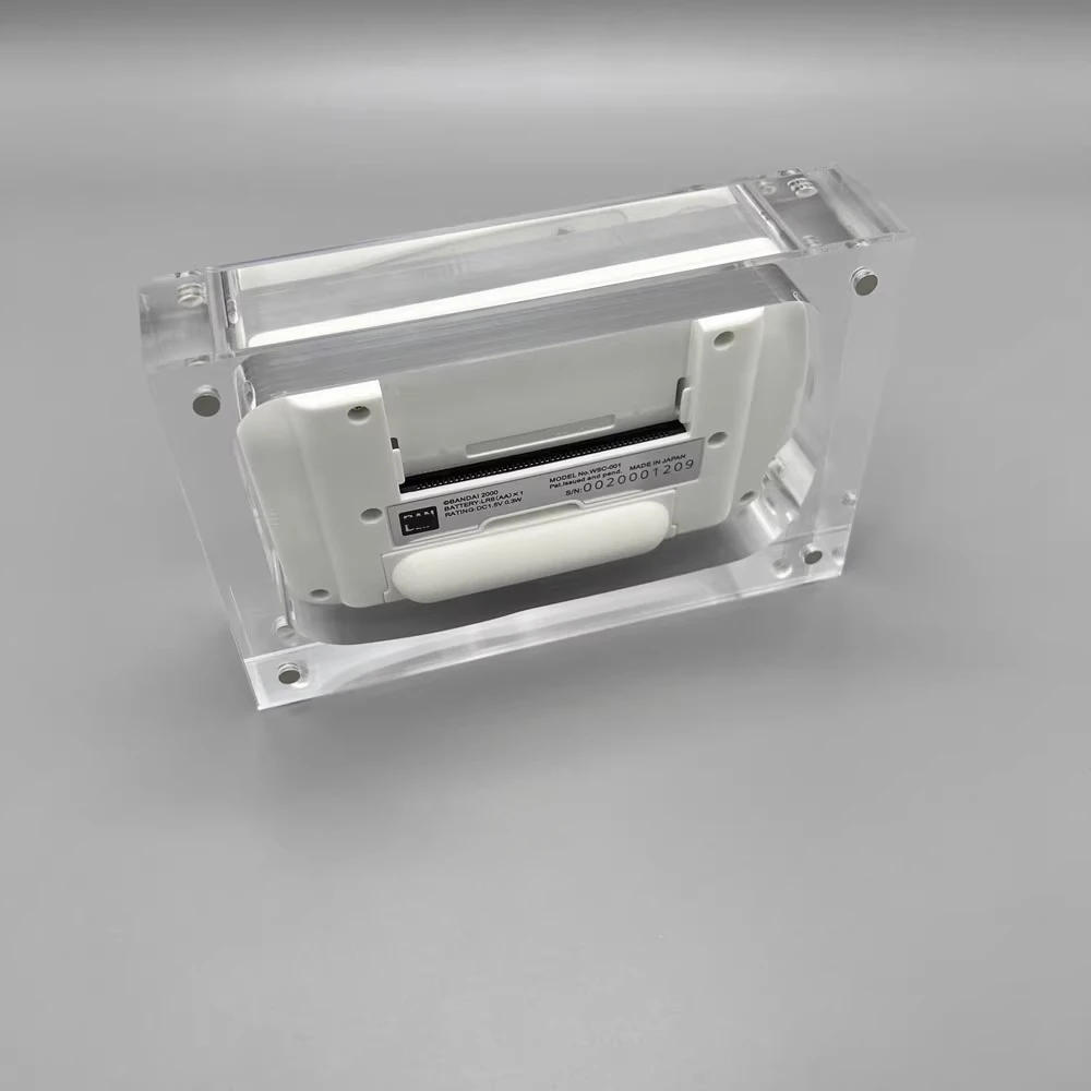 Para Wonder Swan Color para WSC caja de almacenamiento de consola con cubierta magnética acrílica de alta transparencia caja de exhibición - imagen 2