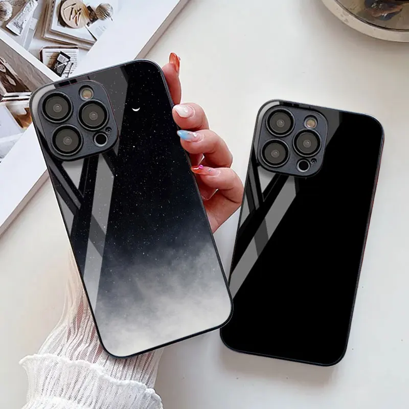 Funda de teléfono Starry Sky para iPhone 16 Pro Max, Fundas para iPhone 11 13 15 14 12 16promax 15promax, Funda de vidrio templado a prueba de golpes - imagen 3