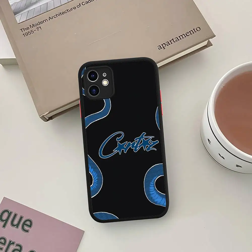 Funda de silicona C-Corteizs de moda novedosa para IPhone 16 15 14 13 12 11 Pro Max Plus X XS MAX cubierta mate a prueba de golpes - imagen 5