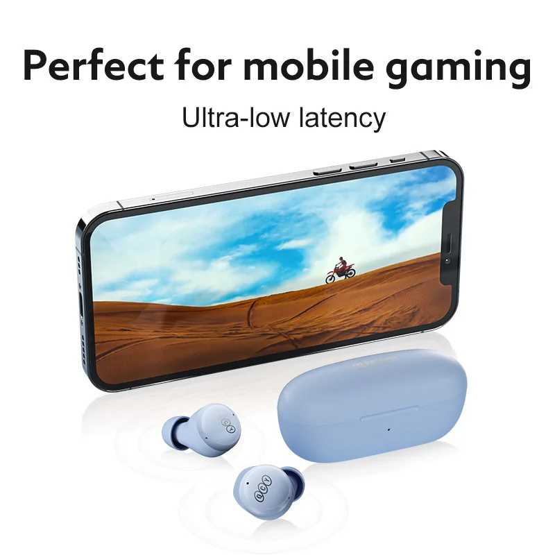 QCY-auriculares inalámbricos T17 con Bluetooth 5,3, dispositivo de audio con Control táctil, manos libres, modo de baja latencia, ENC, modo de espera largo, 26H - imagen 5