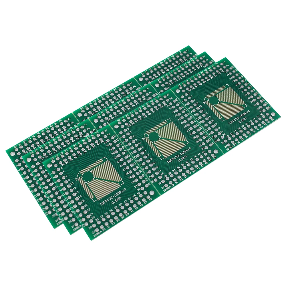 10 Uds FOFP TOFP 32 44 64 80 100 Placa adaptadora LQFP 38mm × 46mm Placa de transferencia DIP Pin adaptador de paso de placa - imagen 3