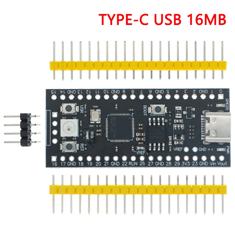 Raspberry Pi Pico Board RP2040 Microordenadores de baja potencia ARM de doble núcleo 264KB Procesador Cortex-M0+ de alto rendimiento - imagen 3