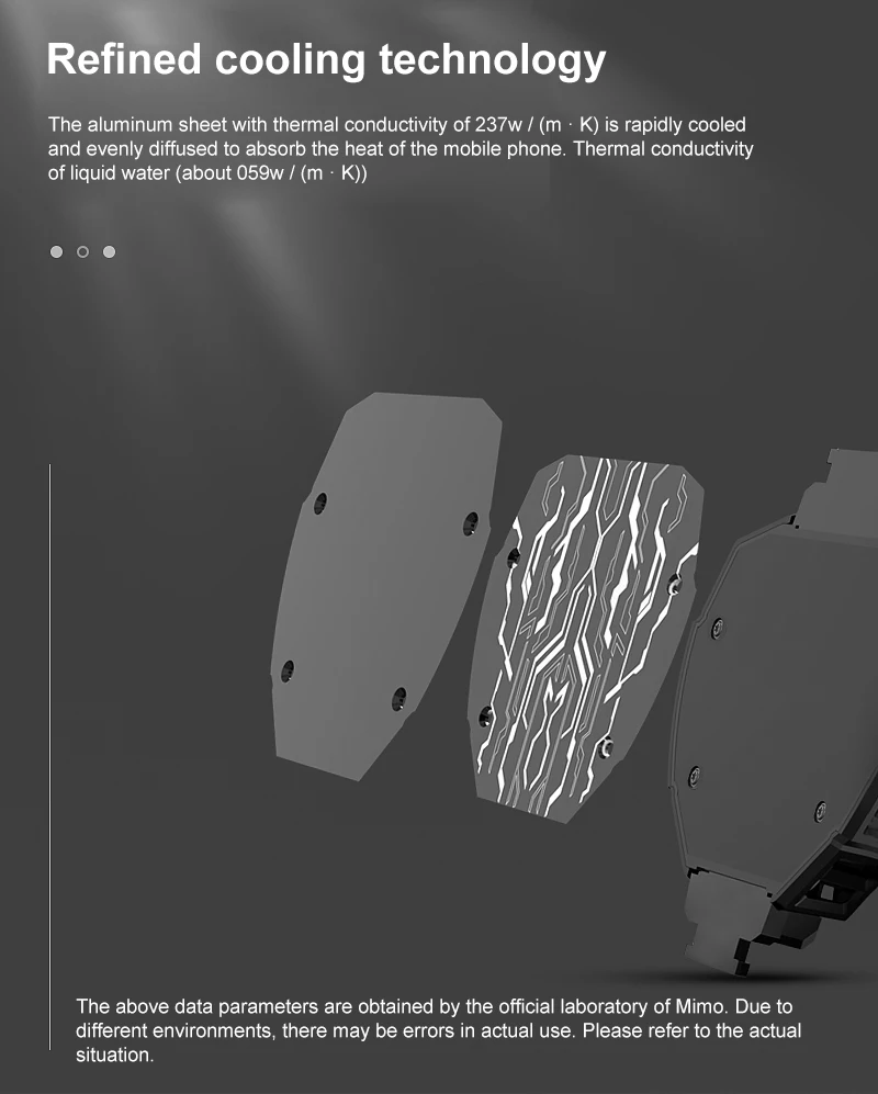 Una representación 3D de una caja de teléfono con una conductividad térmica de 2