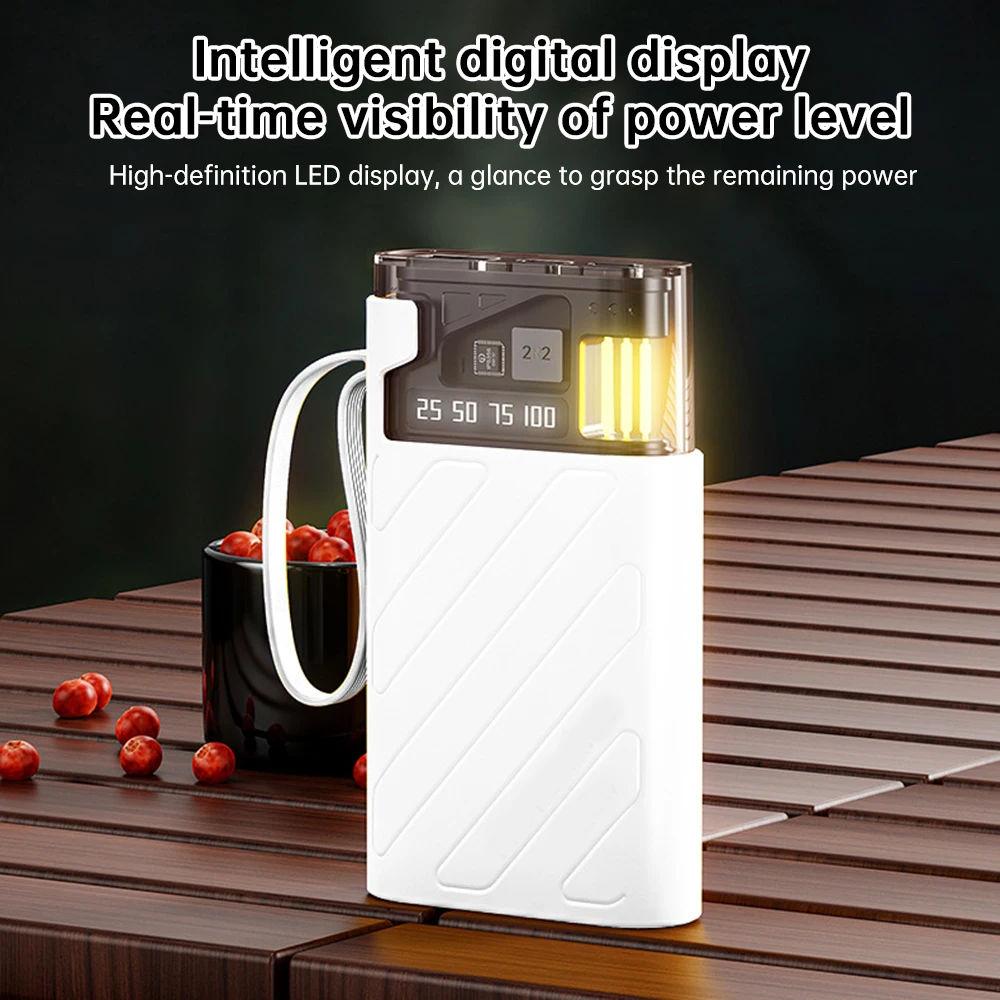 Caja de Banco de energía con pantalla LED para batería 3x18650, cargador de carga rápida de 22,5 W, caja de Banco de energía USB DIY sin batería - imagen 5