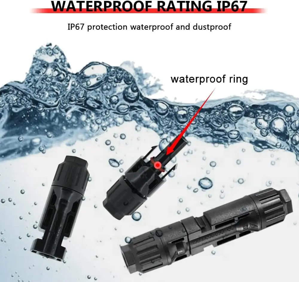 12 conectores solares con llaves, conectores de cable de panel solar, 6 pares macho/hembra - imagen 5