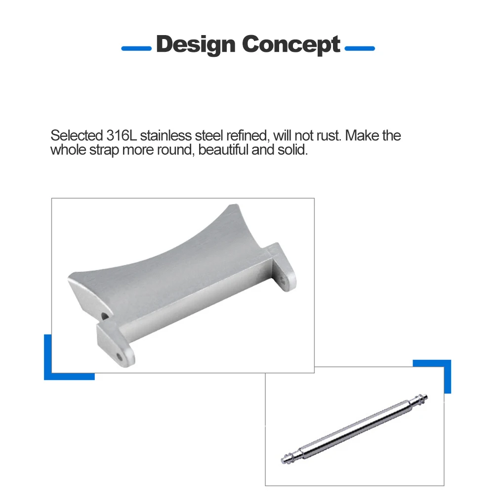 Conector de ajuste rápido para Samsung Galaxy Watch 6 5 4 40 44mm, adaptador de acero inoxidable Galaxy Watch 6Classic 43 47 42 46mm 5pro 45mm - imagen 3