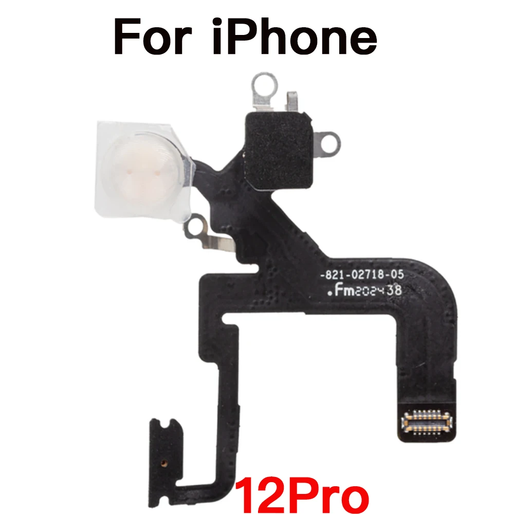 Flash Light Lamp Flex Cable Replacement For iPhone 12 13 Mini Pro Max LED Flashlight With Microphone - imagen 3