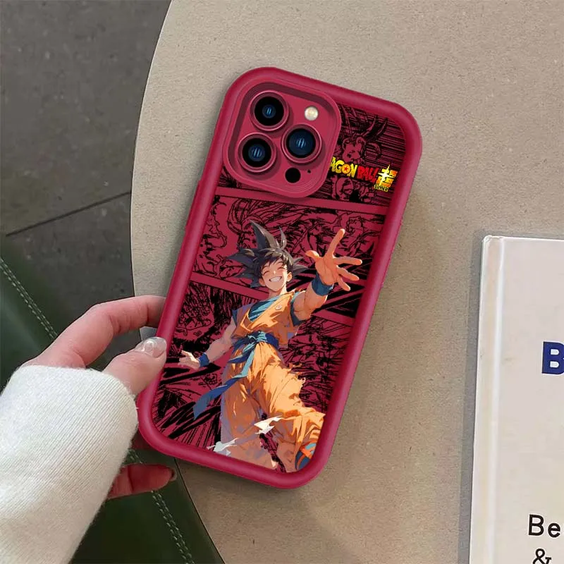 D-Dragon Ball Anime Goku para Apple iPhone 17 16 15 14 13 12 11 Plus Pro Max Eye Ladder funda de teléfono - imagen 5