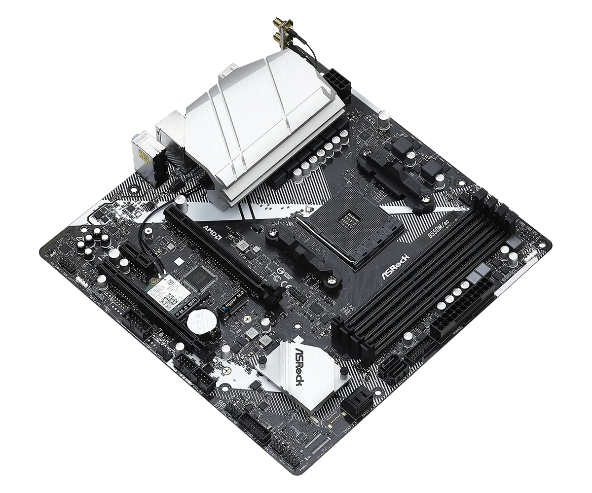 ASRock B550M/AC placa base Socket AM4 AMD B550 compatible con Ryzen 5 5600 4500 3200G 3600 5700X cpu DDR4 128GB NVMe SSD Micro ATX - imagen 4