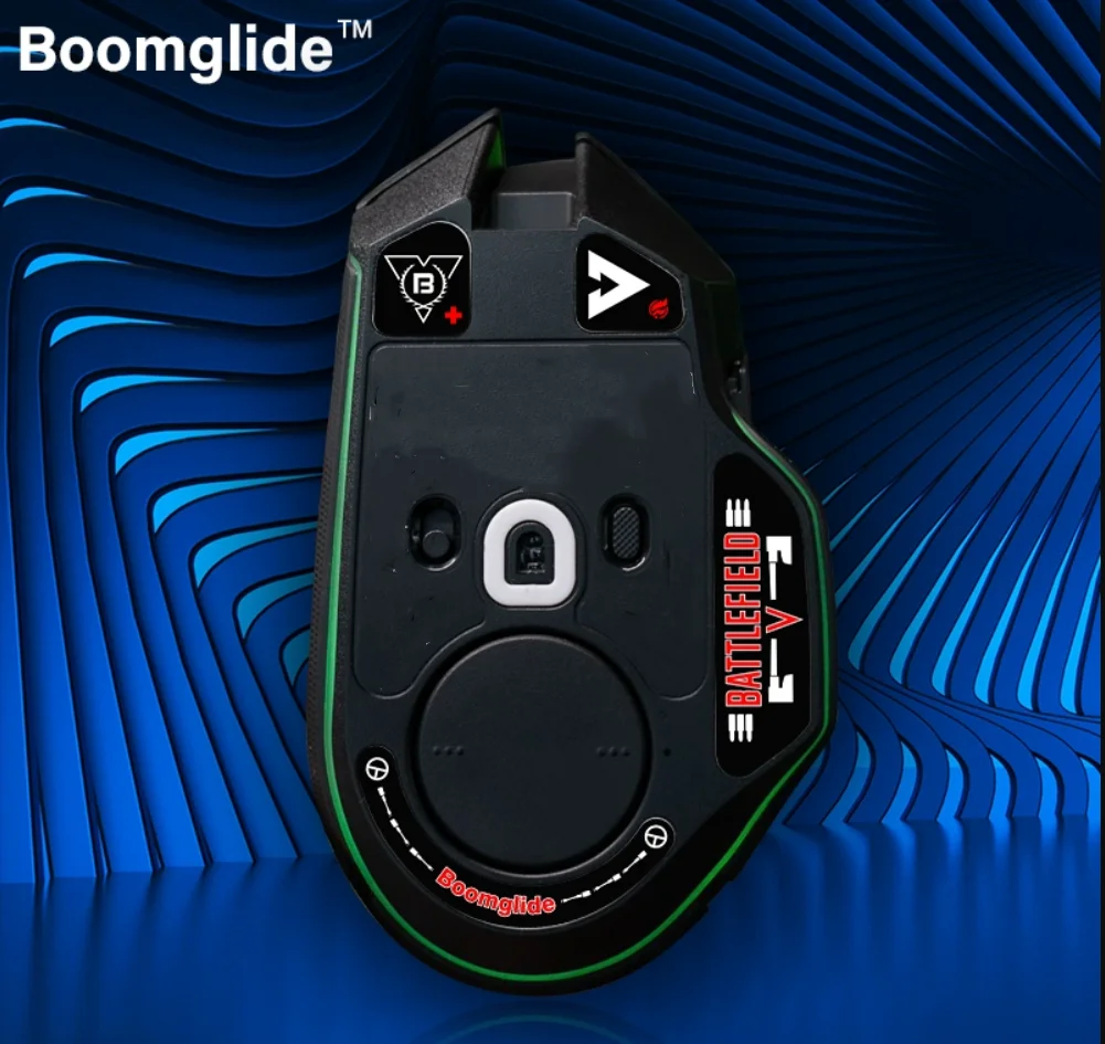 BOOMGLIDE GlassMouse compatible con Razer Basilisk V3Pro Mouse patines de vidrio con borde curvo redondo personalizado - imagen 4