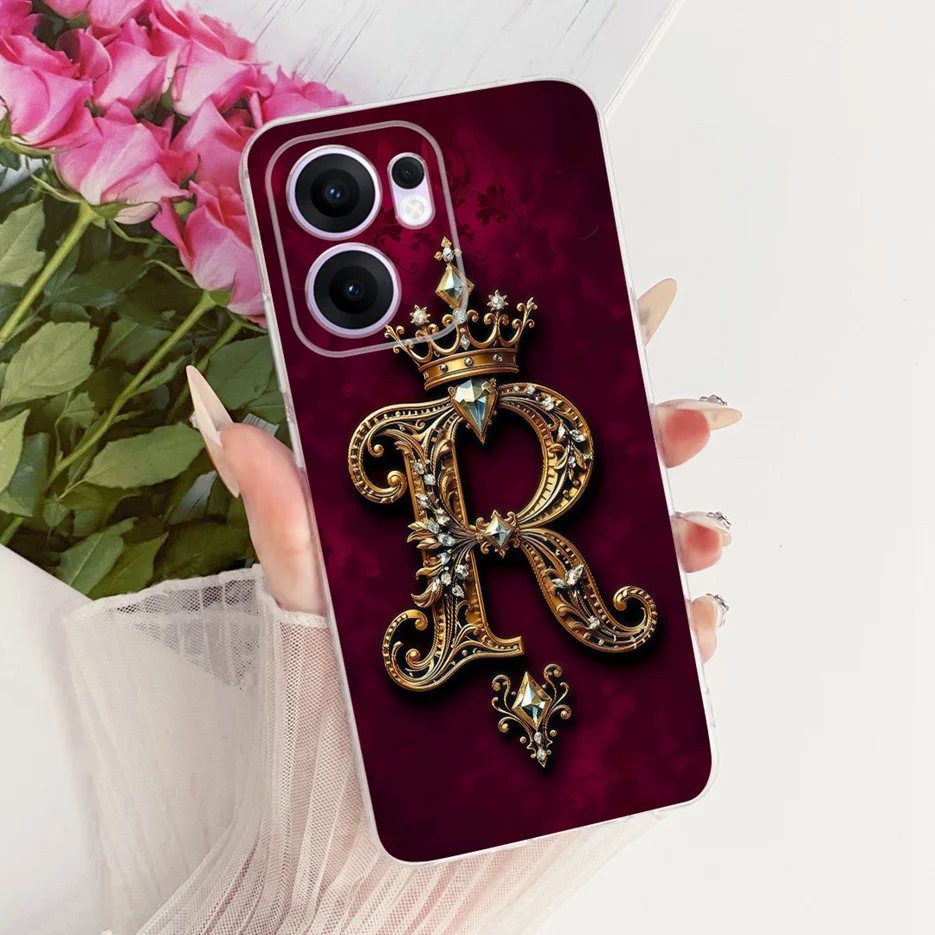 Para Oppo Reno 13F 5G funda Reno13 FS CPH2699 elegante corona letras cubierta suave funda de teléfono delgada para Oppo Reno13 F 4G Reno13F Fundas - imagen 5