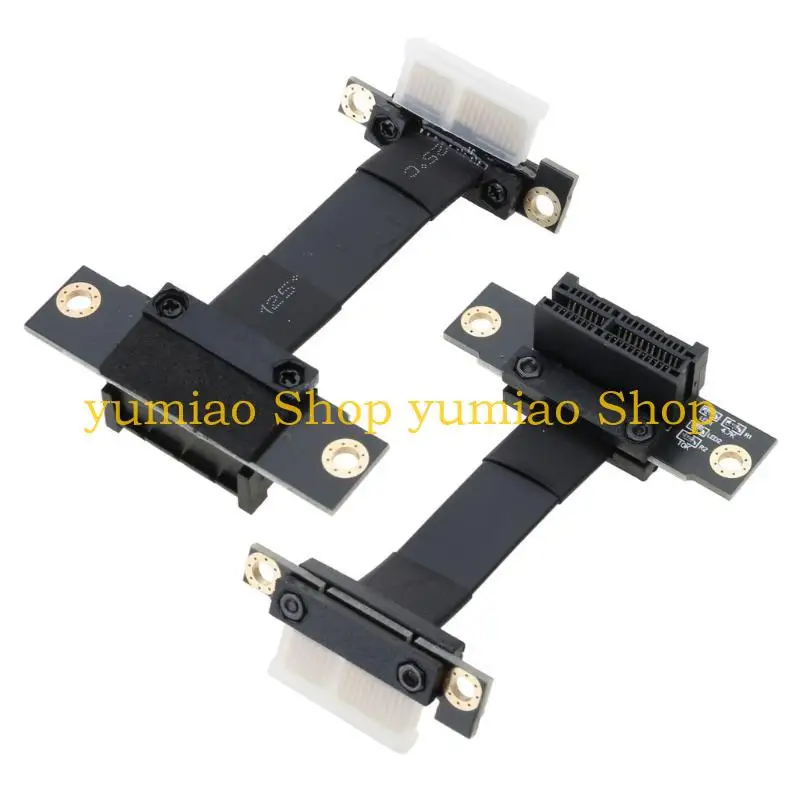 587b PCI-E 1x a 1x cable extensión 90 grados para tarjeta gráfica Tarjeta sonido Inalámbrica Array tarjeta - imagen 5