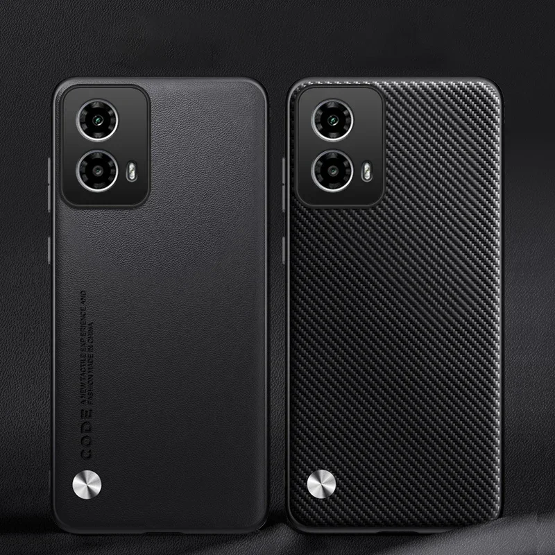 Funda para Motorola Moto G34 cuero fibra de carbono protección de silicona cámara completa cubierta de teléfono de lujo MotorolaG34 XT2363-2 Coque - imagen 5