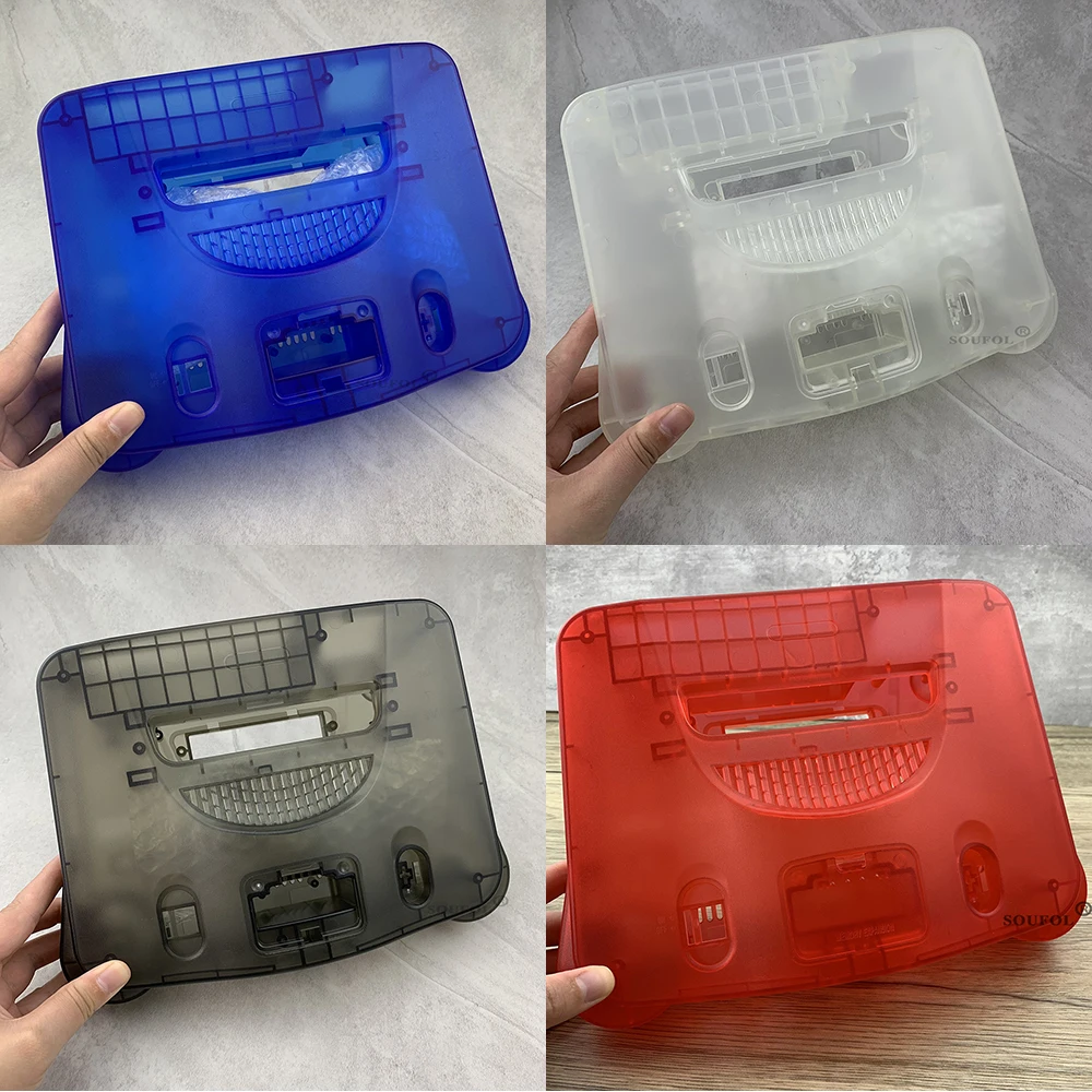 Carcasa de plástico de repuesto para consola de videojuegos Retro N64, funda transparente para Nintendo 64, accesorios protectores, nuevo