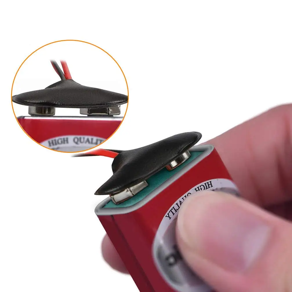 10 Uds. Conector de batería de 9V tipo T tipo I conector de hebilla de 9 voltios carcasa de plástico duro Cable de alimentación de batería cables Clip de enchufe - imagen 4