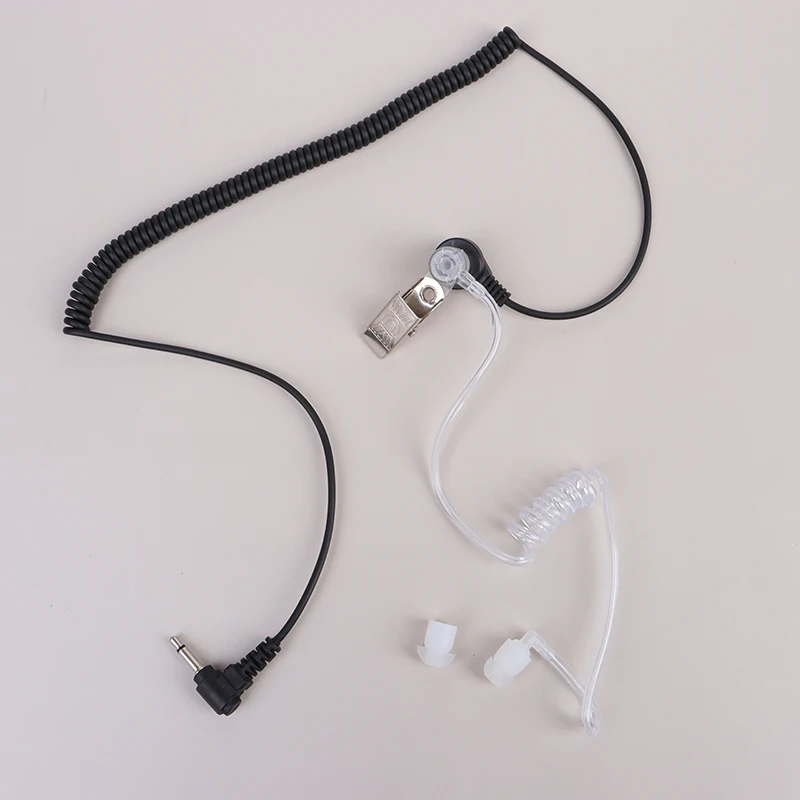 Auricular recto de 3,5mm para walkie-talkie, tubo acústico Flexible transparente, accesorios contra radiación - imagen 2