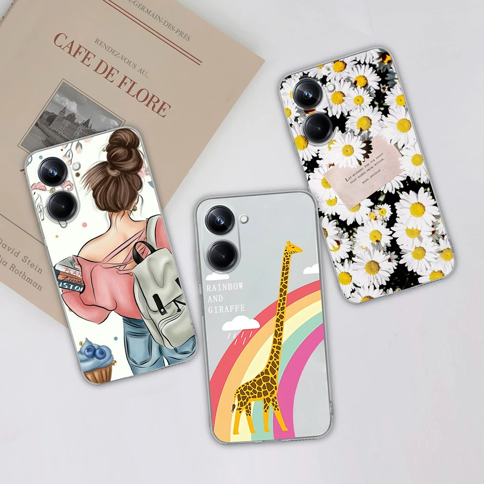 Funda para Oppo Realme 10Pro 10 Pro Plus 5G, carcasa trasera protectora de silicona suave, anticaída, con patrón colorido