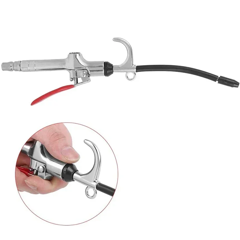 Pistola de soplado de aire, pistola de polvo de aire de aluminio, boquilla doblada en ángulo, agarre de pistola, neumática de alta presión - imagen 5