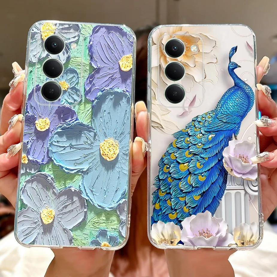 Para Xiaomi Redmi 15 5G funda lindo gato de lujo cubierta pintada 6,9 ''funda de teléfono suave y delgada para Xiaomi Redmi 15 Redmi15 4G Fundas Coque - imagen 3