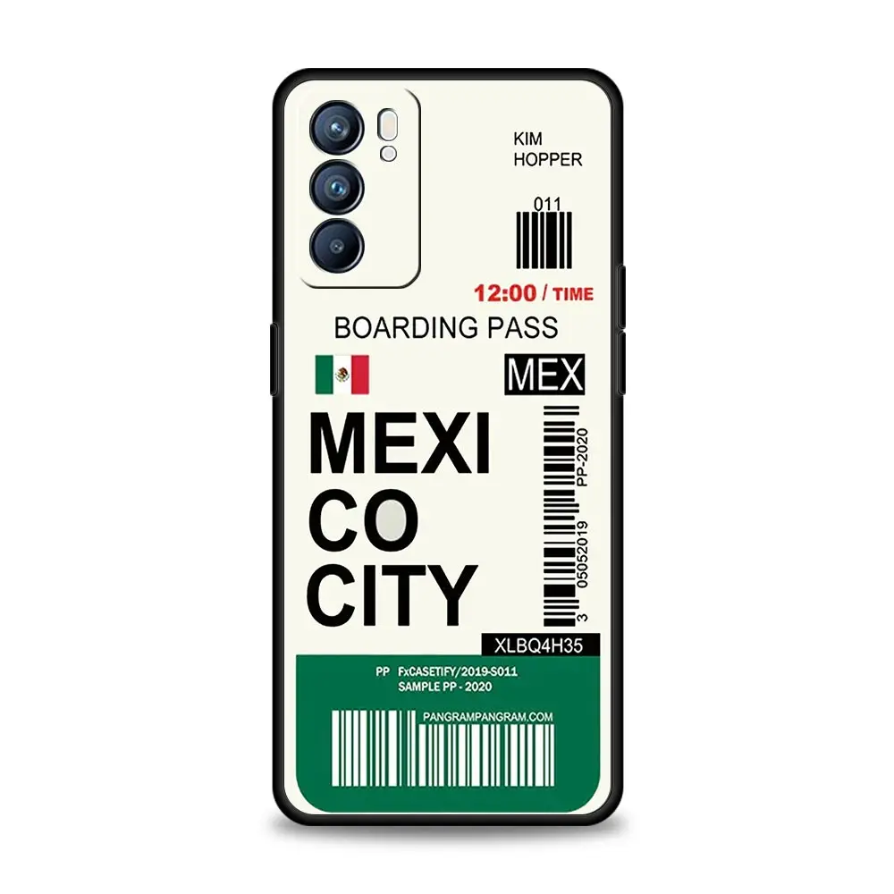 Billete de viaje de Ciudad Mundial para Oppo Reno8 Reno7 Reno6 Pro A54 5G Find X6 X5 A53 A52 A9 A15 A95 A17 A16 A57 A31 funda de teléfono - imagen 5