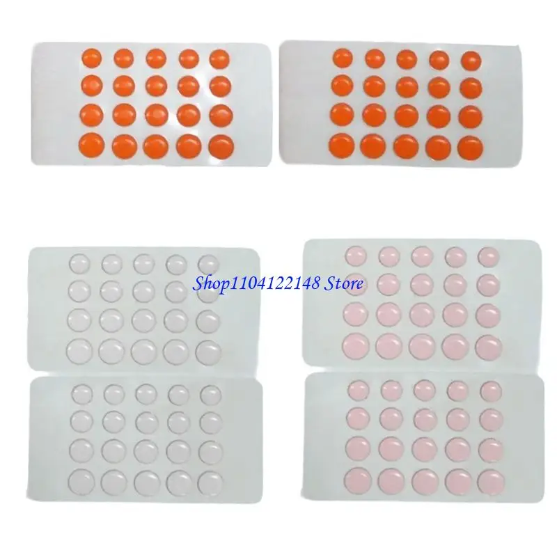 P9FA 40pcs ESPORTSTIGER ICE V2 Accesorio ratón Pegatinas pie mouse Diy Puntos pequeños Padena pie Arcos Bordes - imagen 2