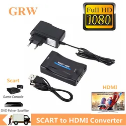 Adaptador SCART a HDMI 1080P Full HD para TV DVD