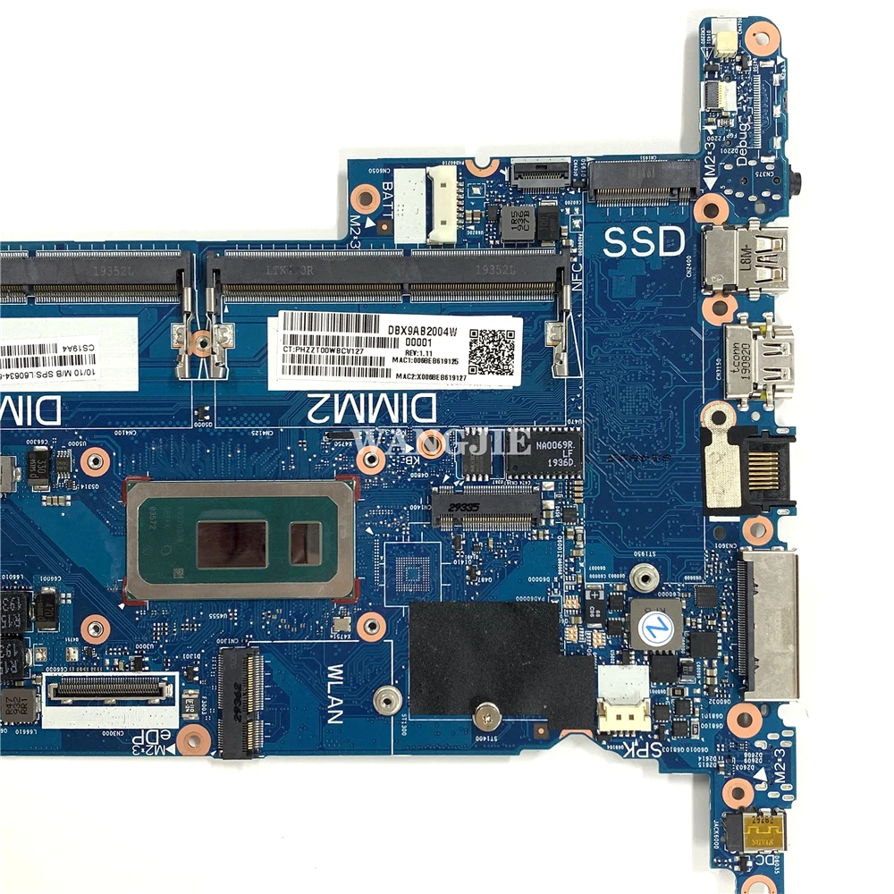 Para HP Elitebook 830 G6 placa base de computadora portátil L60634-601 6050A3022401 SRFFX i5-8265U 100% en funcionamiento - imagen 5