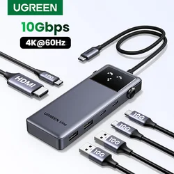 UGREEN Hub USB-C 6 en 1 HDMI 4K PD100W 10Gbps para MacBook